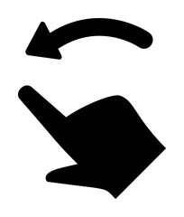 Aufkleber - Hand, fingers, gesture, swipe, left icon. Element of hand icon for mobile concept and web apps. Detailed Hand, fingers, gesture, swipe, left icon can be used for web and mobile