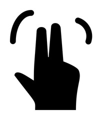 Aufkleber - Hand, fingers, gesture, touch, swipe icon. Element of hand icon for mobile concept and web apps. Detailed Hand, fingers, gesture, touch, swipe icon can be used for web and mobile