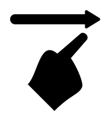 Aufkleber - Hand, fingers, gesture, swipe, right, icon. Element of hand icon for mobile concept and web apps. Detailed Hand, fingers, gesture, swipe, right, icon can be used for web