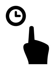 Poster - Hand, fingers, gesture, time icon. Element of hand icon for mobile concept and web apps. Detailed Hand, fingers, gesture, time icon can be used for web and mobile