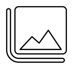 Aufkleber - Image sign icon. Element of image sign for mobile concept and web apps illustration. Thin line icon for website design and development, app development. Premium icon