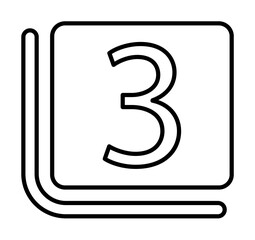 Poster - Three sign icon. Element of image sign for mobile concept and web apps illustration. Thin line icon for website design and development, app development. Premium icon