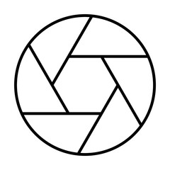 Aufkleber - Lens sign icon. Element of image sign for mobile concept and web apps illustration. Thin line icon for website design and development, app development. Premium icon