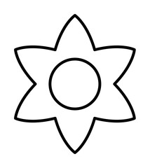 Poster - Flower sign icon. Element of image sign for mobile concept and web apps illustration. Thin line icon for website design and development, app development. Premium icon