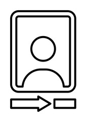 Aufkleber - Camera front sign icon. Element of image sign for mobile concept and web apps illustration. Thin line icon for website design and development, app development. Premium icon