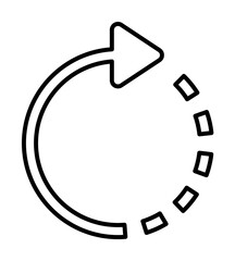 Aufkleber - Rotate right sign icon. Element of image sign for mobile concept and web apps illustration. Thin line icon for website design and development, app development. Premium icon