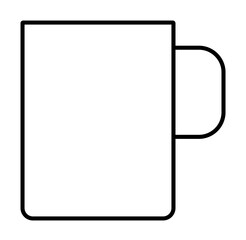 Poster - Cup simple line icon