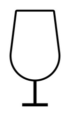 Poster - a wineglass simple line icon