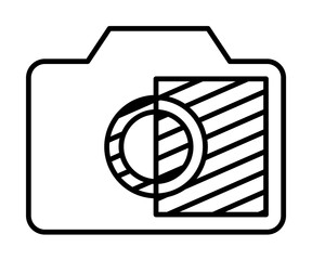 Aufkleber - Camera sign icon. Element of image sign for mobile concept and web apps illustration. Thin line icon for website design and development, app development. Premium icon