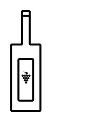 Aufkleber - grape oil simple line icon