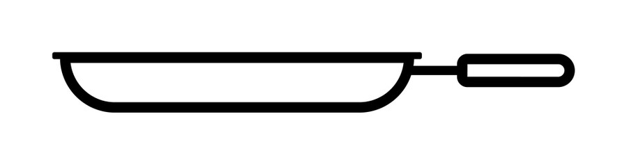 Aufkleber - frying pan simple line icon