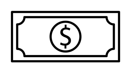 Aufkleber - finance sign icon. Element of navigation sign icon. Thin line icon for website design and development, app development. Premium icon