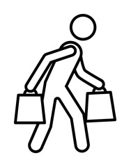 Aufkleber - shopping mall sign icon. Element of navigation sign icon. Thin line icon for website design and development, app development. Premium icon