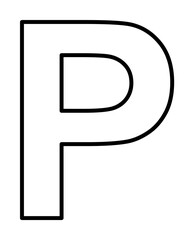 Aufkleber - parking sign icon. Element of navigation sign icon. Thin line icon for website design and development, app development. Premium icon
