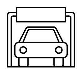 Aufkleber - car wash sign icon. Element of navigation sign icon. Thin line icon for website design and development, app development. Premium icon