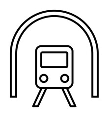Aufkleber - subway station sign icon. Element of navigation sign icon. Thin line icon for website design and development, app development. Premium icon
