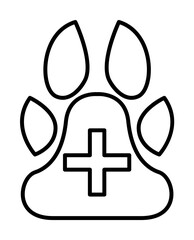 Aufkleber - veterinary care sign icon. Element of navigation sign icon. Thin line icon for website design and development, app development. Premium icon