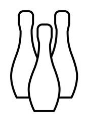 Poster - bowling alley sign icon. Element of navigation sign icon. Thin line icon for website design and development, app development. Premium icon