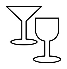 Poster - night club sign icon. Element of navigation sign icon. Thin line icon for website design and development, app development. Premium icon