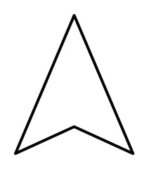 Aufkleber - location arrow sign icon. Element of navigation sign icon. Thin line icon for website design and development, app development. Premium icon