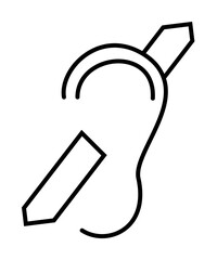 Poster - assistive listening system sign icon. Element of navigation sign icon. Thin line icon for website design and development, app development. Premium icon