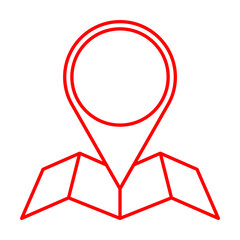 Aufkleber - pin map sign icon. Element of navigation sign icon. Thin line icon for website design and development, app development. Premium icon
