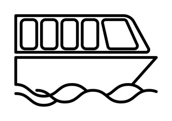 Aufkleber - boat tour sign icon. Element of navigation sign icon. Thin line icon for website design and development, app development. Premium icon