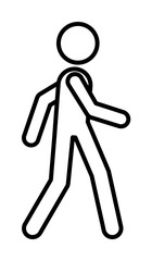 Aufkleber - walking sign icon. Element of navigation sign icon. Thin line icon for website design and development, app development. Premium icon