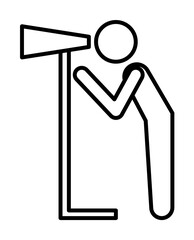 Poster - viewing sign icon. Element of navigation sign icon. Thin line icon for website design and development, app development. Premium icon