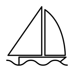 Aufkleber - sailing sign icon. Element of navigation sign icon. Thin line icon for website design and development, app development. Premium icon