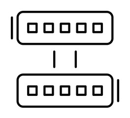 Aufkleber - Connection, networking icon. Simple line, outline elements of storage and cloud icons for ui and ux, website or mobile application