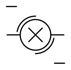 Aufkleber - Disconnect, networking icon. Simple line, outline elements of storage and cloud icons for ui and ux, website or mobile application