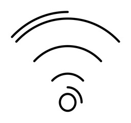 Aufkleber - Wifi, networking icon. Simple line, outline elements of storage and cloud icons for ui and ux, website or mobile application
