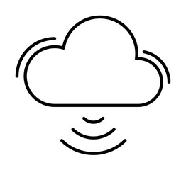 Aufkleber - Wifi, cloud, networking icon. Simple line, outline elements of storage and cloud icons for ui and ux, website or mobile application