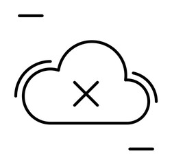 Poster - Cloud, lost, networking icon. Simple line, outline elements of storage and cloud icons for ui and ux, website or mobile application