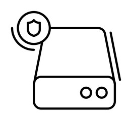 Aufkleber - Hard disc, security, networking icon. Simple line, outline elements of storage and cloud icons for ui and ux, website or mobile application