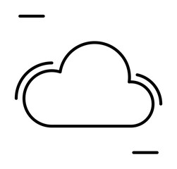Poster - Cloud, networking icon. Simple line, outline elements of storage and cloud icons for ui and ux, website or mobile application
