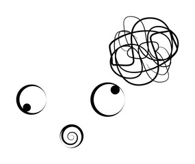 Aufkleber - Confused face icon. Element of anime face icon for mobile concept and web apps. Anime Confused face icon can be used for web and mobile