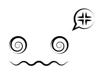 Aufkleber - Confused face icon. Element of anime face icon for mobile concept and web apps. Anime Confused face icon can be used for web and mobile