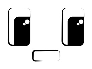Aufkleber - Laugh face icon. Element of anime face icon for mobile concept and web apps. Anime Laugh face icon can be used for web and mobile
