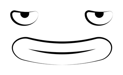 Aufkleber - mockery face icon. Element of anime face icon for mobile concept and web apps. Anime mockery face icon can be used for web and mobile