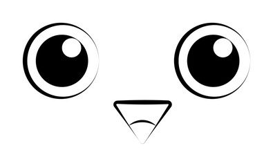 Aufkleber - Laugh face icon. Element of anime face icon for mobile concept and web apps. Anime Laugh face icon can be used for web and mobile