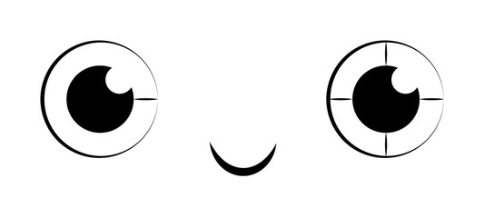 Aufkleber - Smile face icon. Element of anime face icon for mobile concept and web apps. Anime Smile face icon can be used for web and mobile