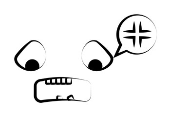 Aufkleber - show teeth face icon. Element of anime face icon for mobile concept and web apps. Anime show teeth face icon can be used for web and mobile