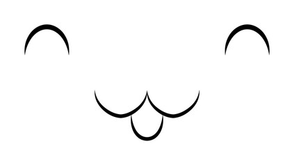Aufkleber - tease face icon. Element of anime face icon for mobile concept and web apps. Anime tease face icon can be used for web and mobile