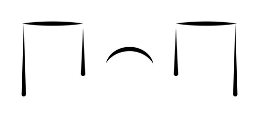 Aufkleber - To cry face icon. Element of anime face icon for mobile concept and web apps. Anime To cry face icon can be used for web and mobile