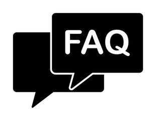 Aufkleber - FAQ conversation icon. Element of web icon for mobile concept and web apps. Glyph FAQ conversation icon can be used for web and mobile
