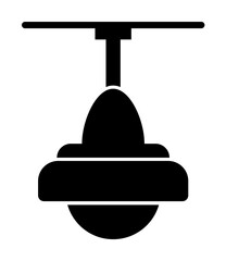 Aufkleber - chandelier icon. Element of web icon for mobile concept and web apps. Glyph chandelier icon can be used for web and mobile
