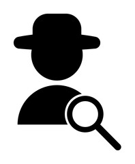 Aufkleber - agent and magnifier icon. Element of web icon for mobile concept and web apps. Glyph agent and magnifier icon can be used for web and mobile