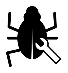 Poster - virus removal icon. Element of web icon for mobile concept and web apps. Glyph virus removal icon can be used for web and mobile